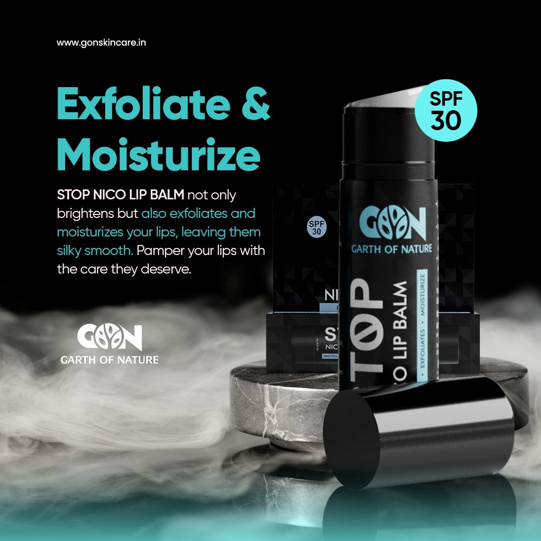 GON Stop Nico Lip Balm with SPF 30 for Dark Pigmented Lips  – 6g