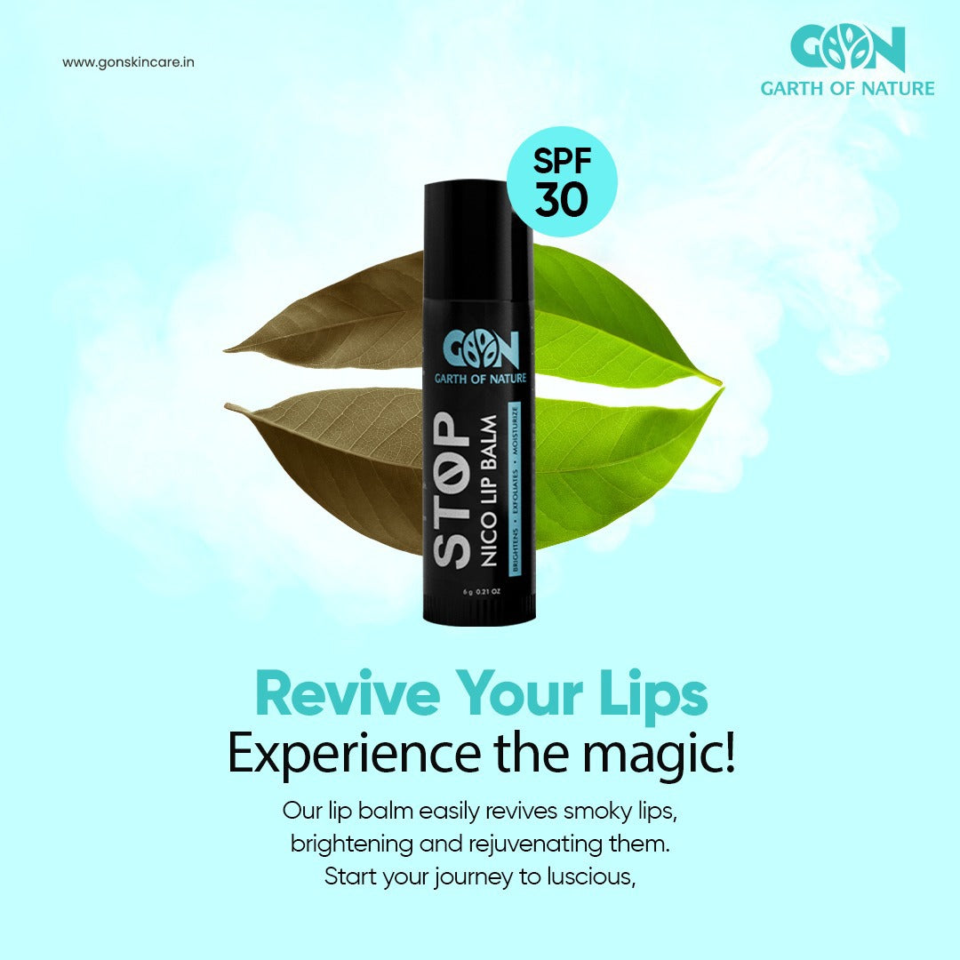 GON Stop Nico Lip Balm with SPF 30 for Dark Pigmented Lips  – 6g