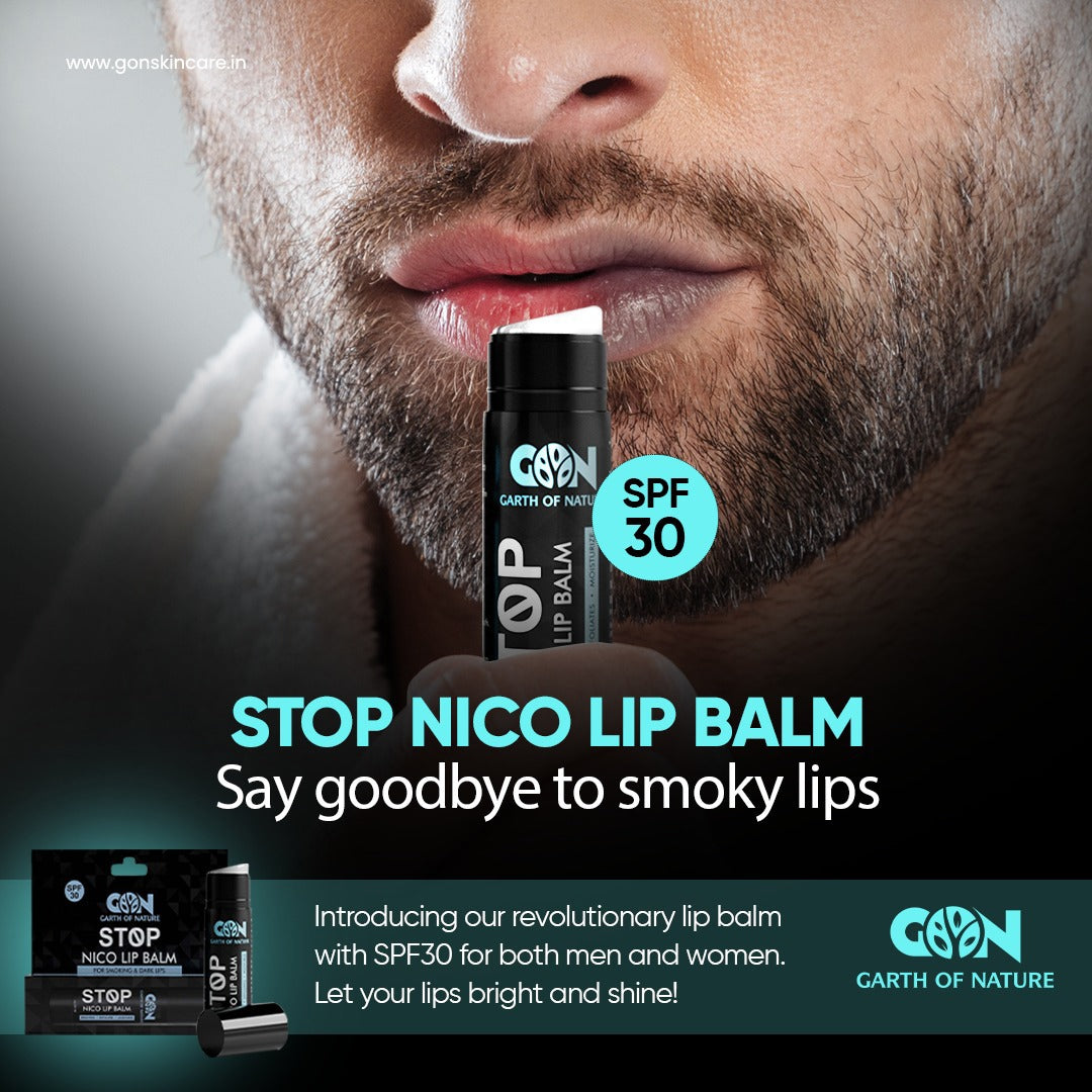 GON Stop Nico Lip Balm with SPF 30 for Dark Pigmented Lips  – 6g